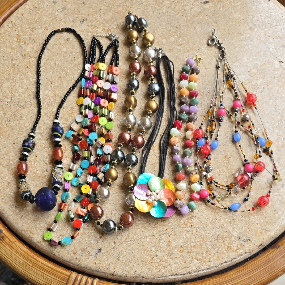 Multicolor Beaded Necklace Collection